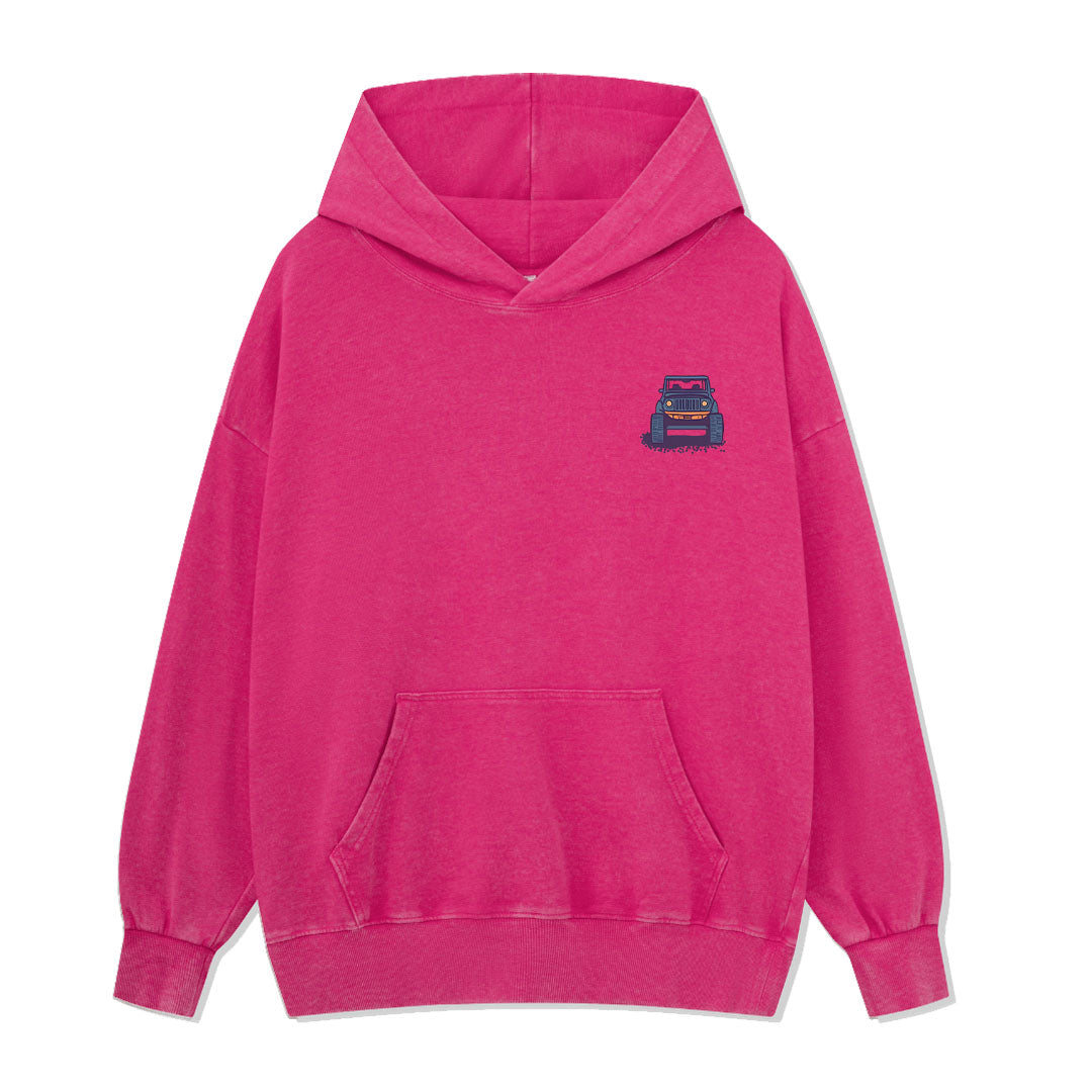 Go Hiking With Music Washed Hoodie