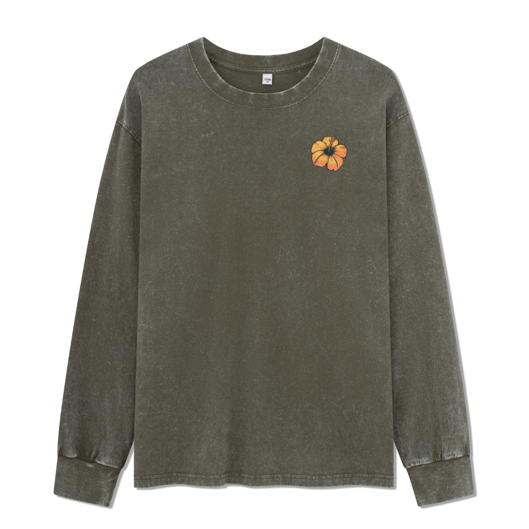 Golden Beach Washed Long Sleeve Top