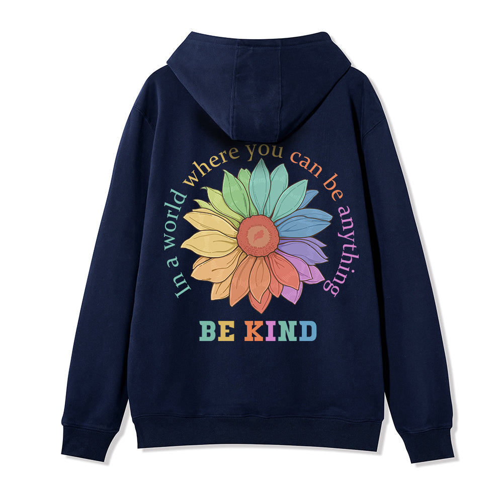 Freeleaf Be Kind Full-Zip Back-printed Hoodie