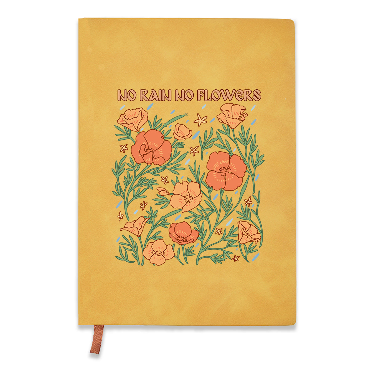 Freeleaf No Rain No Flowers Vintage Leather Journal Notebook
