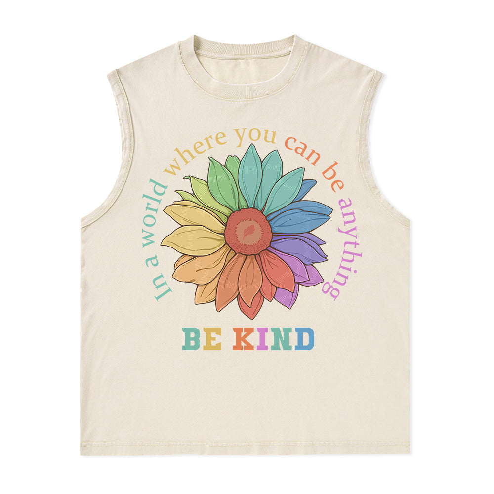 Freeleaf Be Kind Unisex Washed Tank Tops
