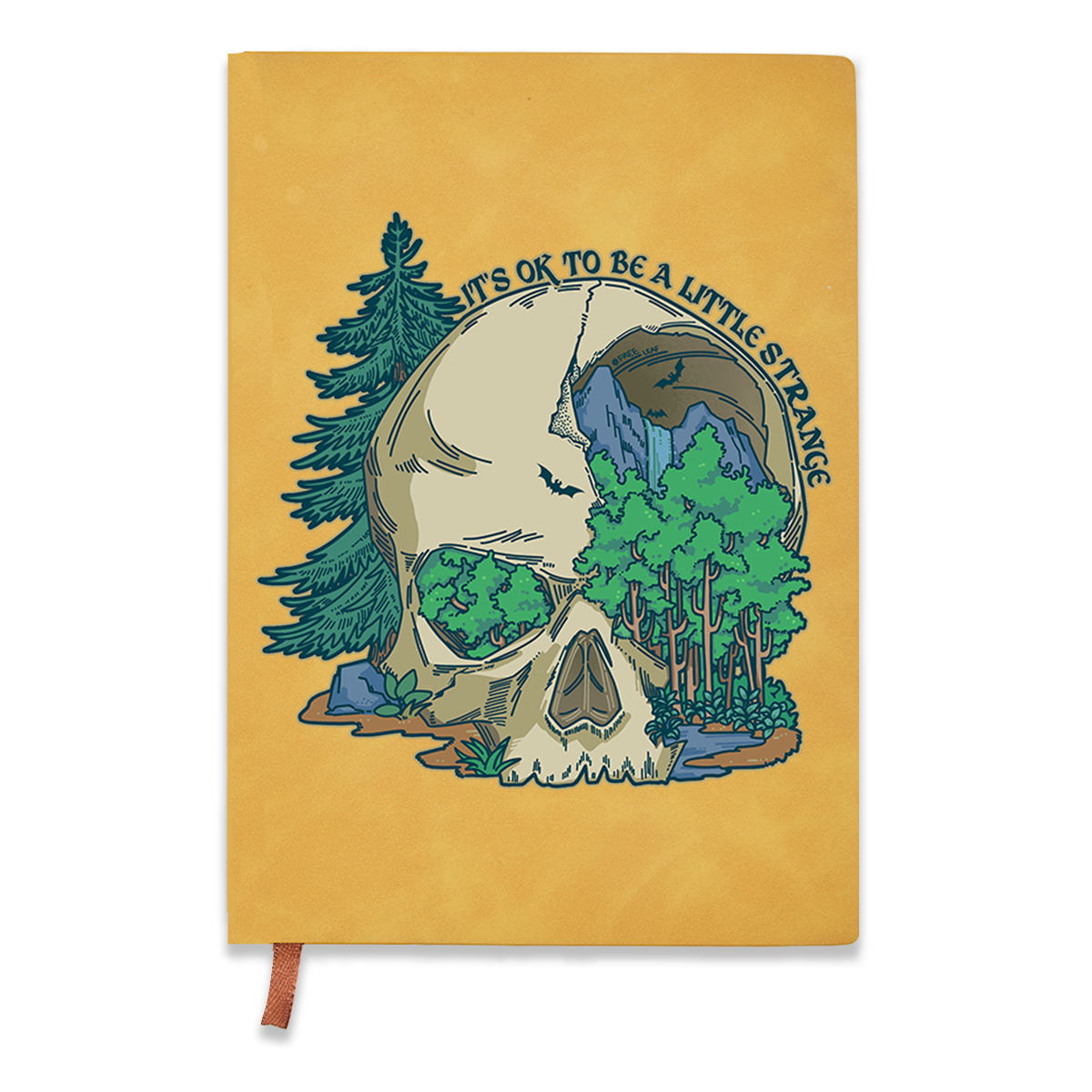 Freeleaf Skull Mountain Vintage Leather Journal Notebook