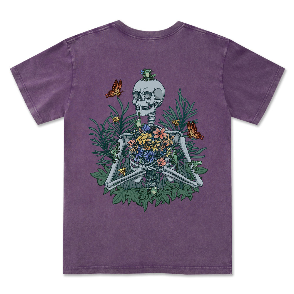 Freeleaf Rebirth in Bloom Unisex Nature Inspired Washed Tee