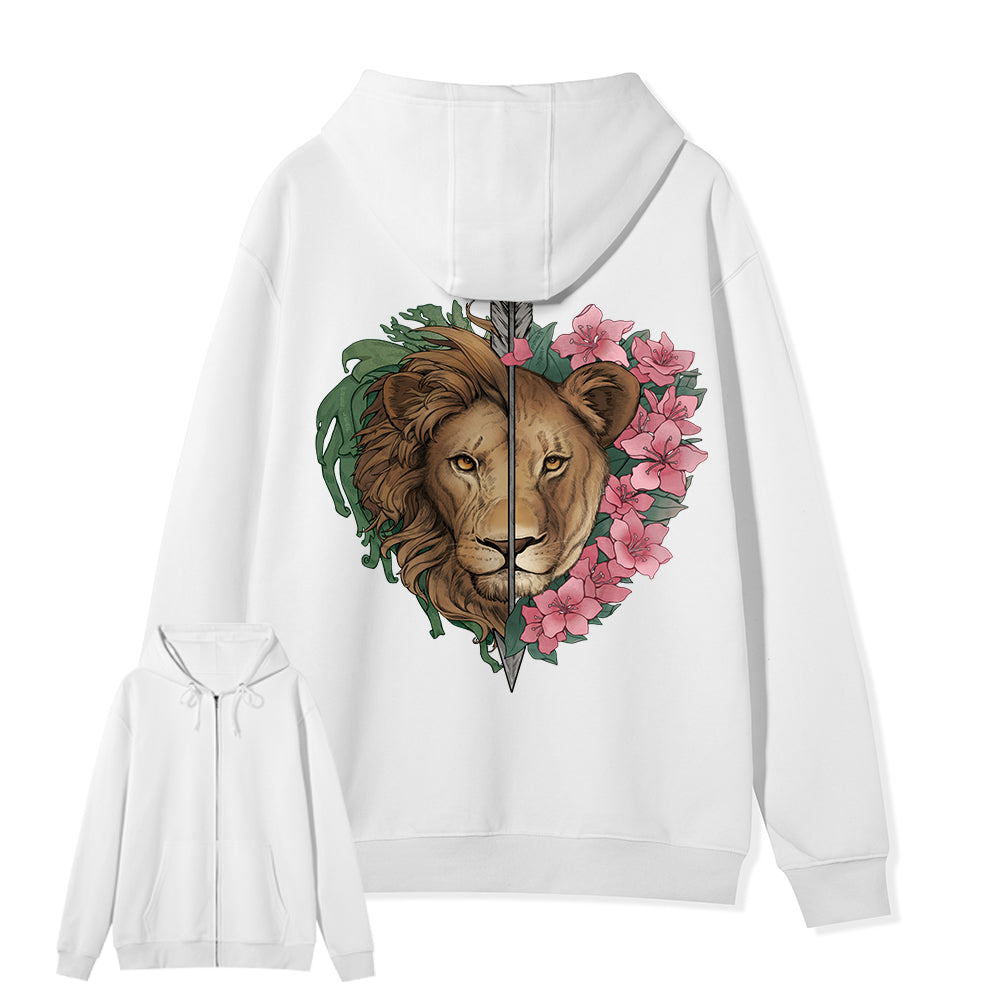 Freeleaf Wild at Heart Full-Zip Back-printed Hoodie