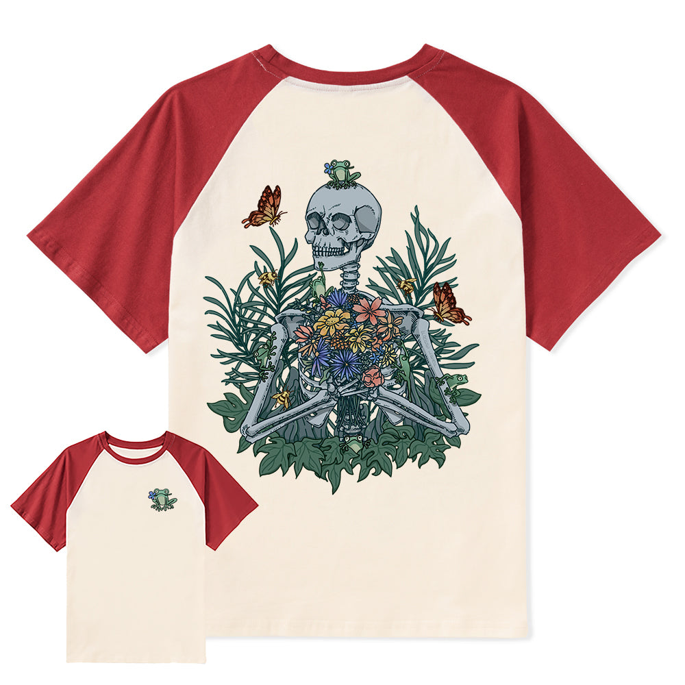 Freeleaf Rebirth in Bloom Unisex Nature Inspired Raglan Sleeve Top