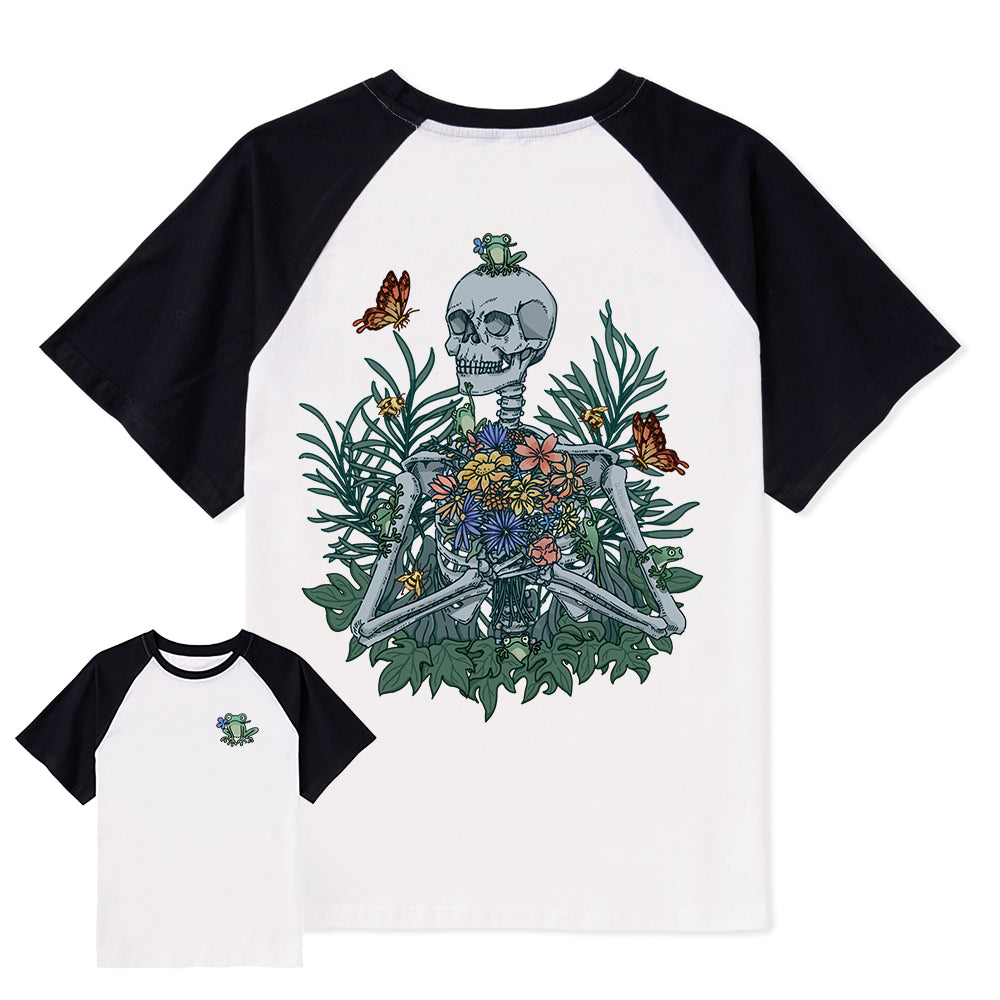 Freeleaf Rebirth in Bloom Unisex Nature Inspired Raglan Sleeve Top