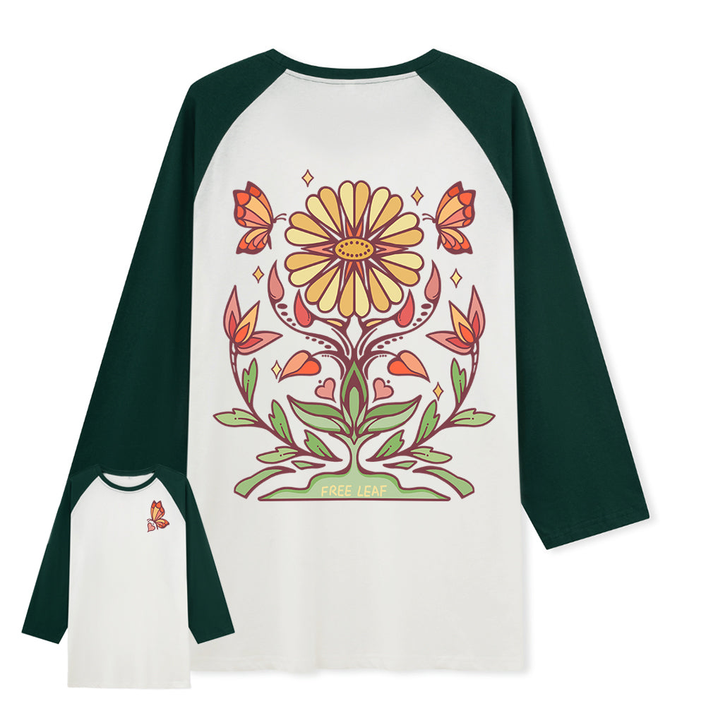 Freeleaf Elf Viligis Unisex Nature Inspired Raglan Sleeve Top
