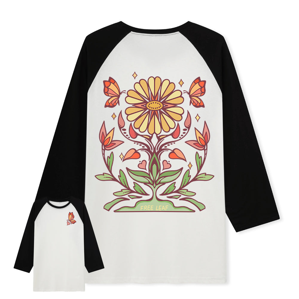 Freeleaf Elf Viligis Unisex Nature Inspired Raglan Sleeve Top