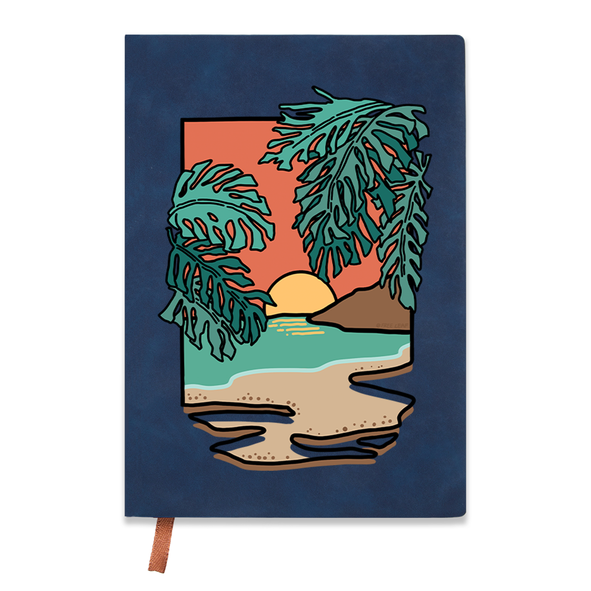 Freeleaf Hawaiian Vacation Vintage Leather Notebook