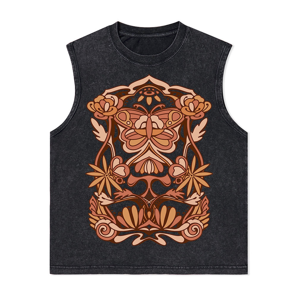Freeleaf Spring Butterfly Nature Inspired Unisex Washed Tank Tops