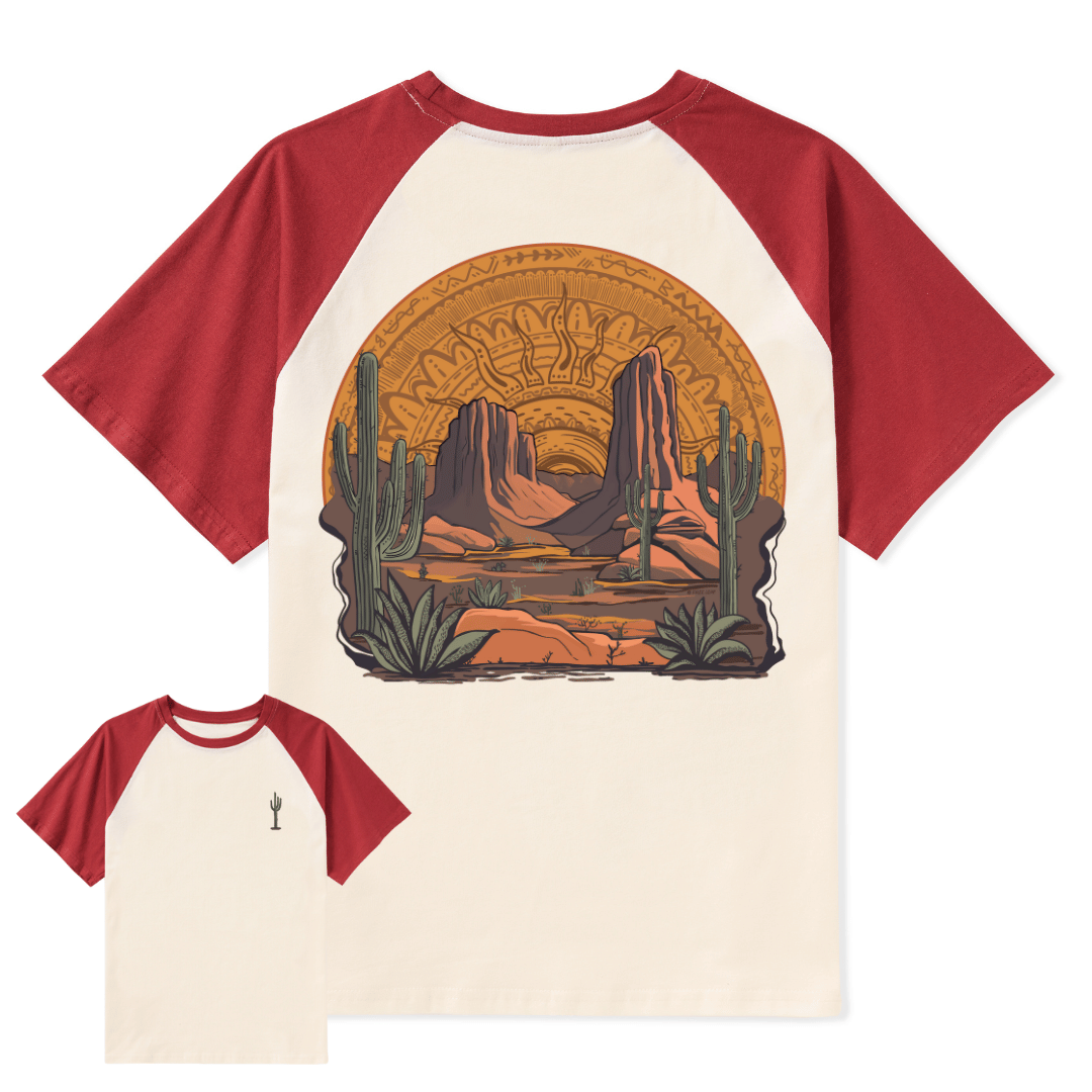 Golden Desert Raglan Short Sleeve Top