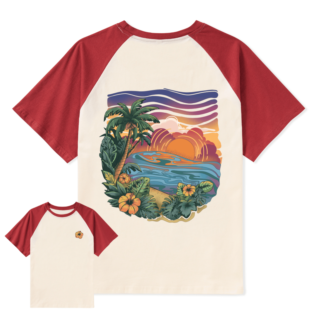 Golden Beach Raglan Short Sleeve Top