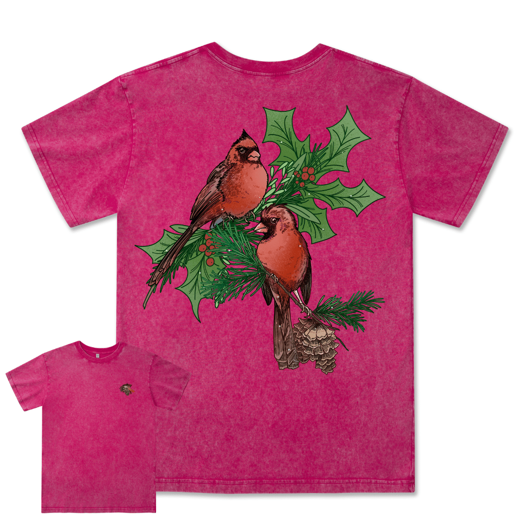Christmas Cardinal Washed Tee