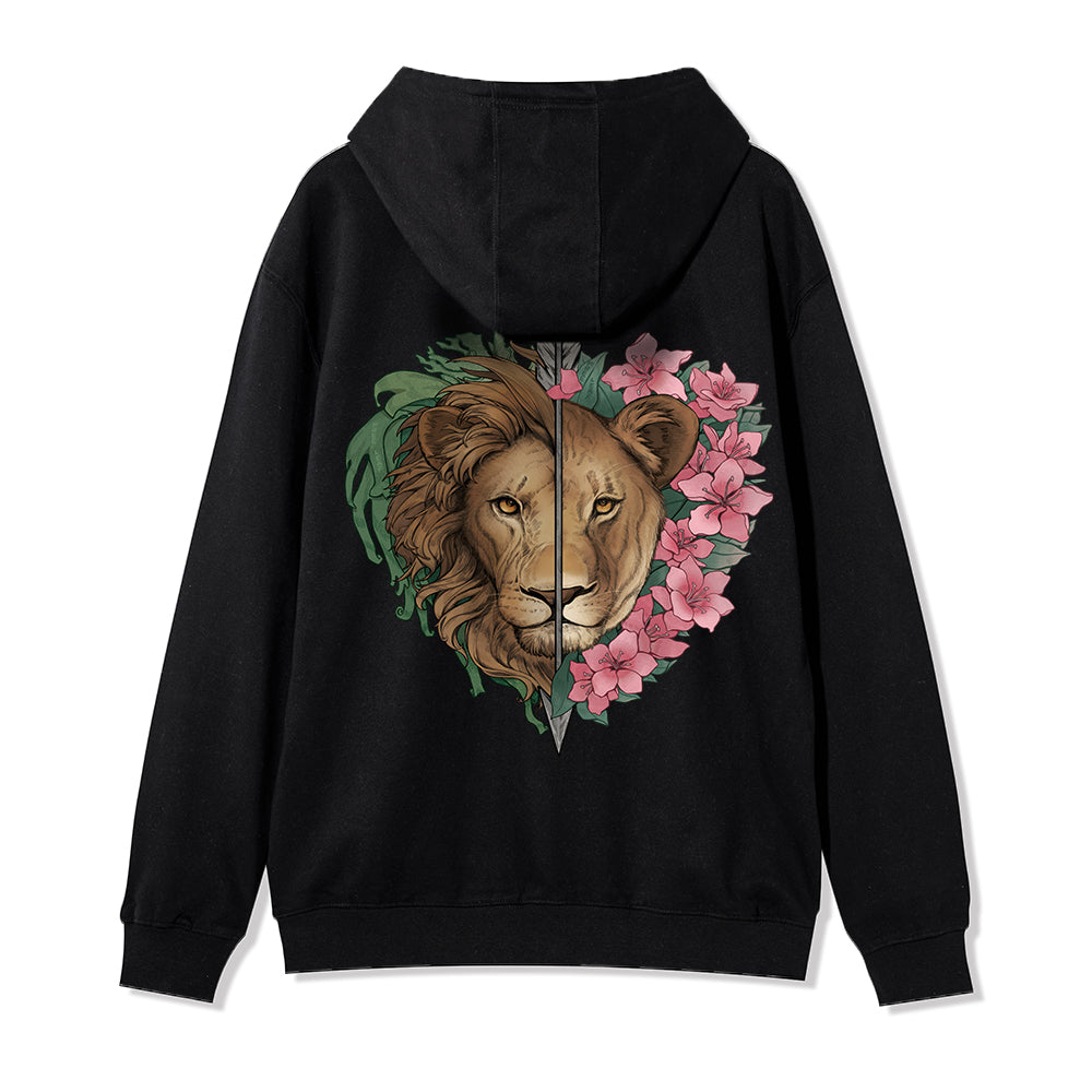Freeleaf Wild at Heart Full-Zip Back-printed Hoodie