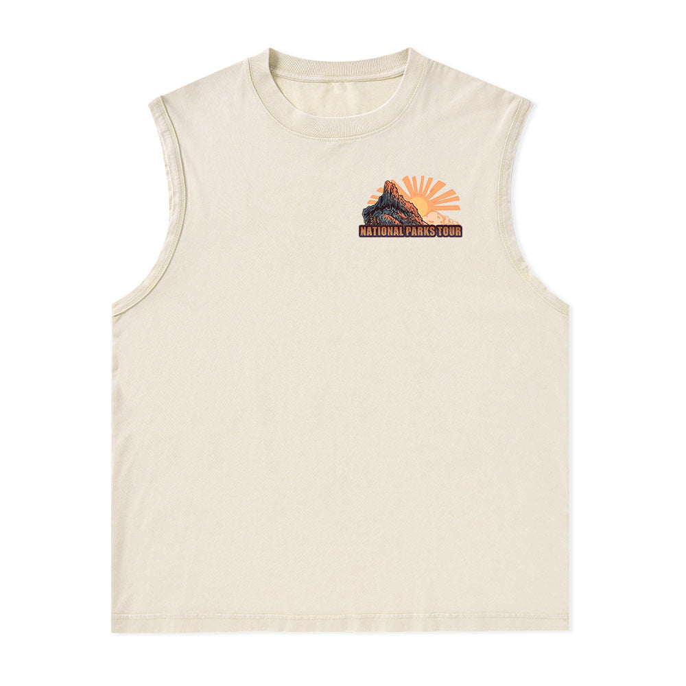 Freeleaf National Parks Tour Nature Inspired Unisex Washed Tank Tops
