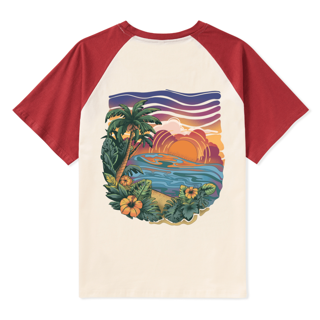 Golden Beach Raglan Short Sleeve Top