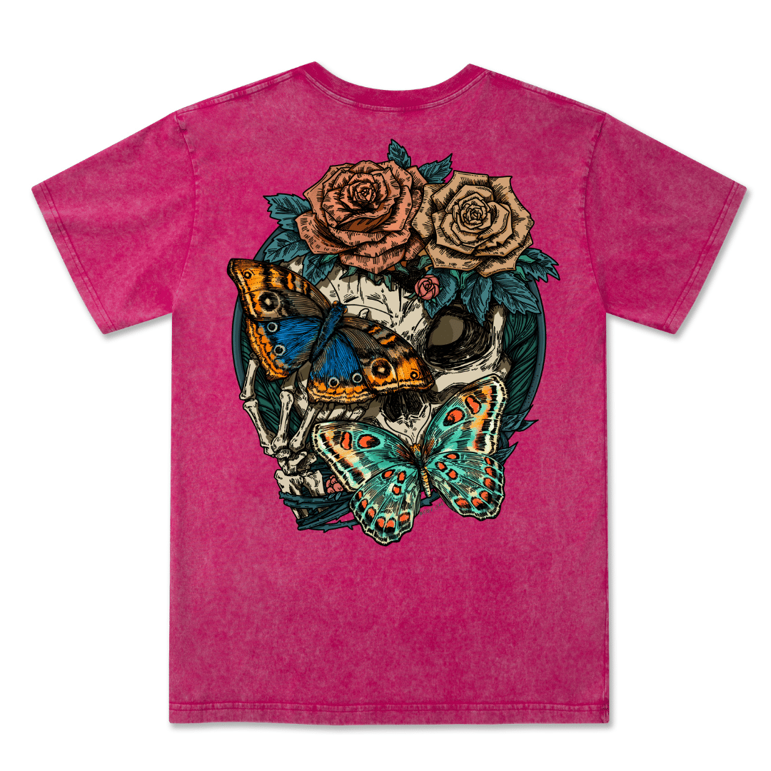 Floral Skull Washed Tee