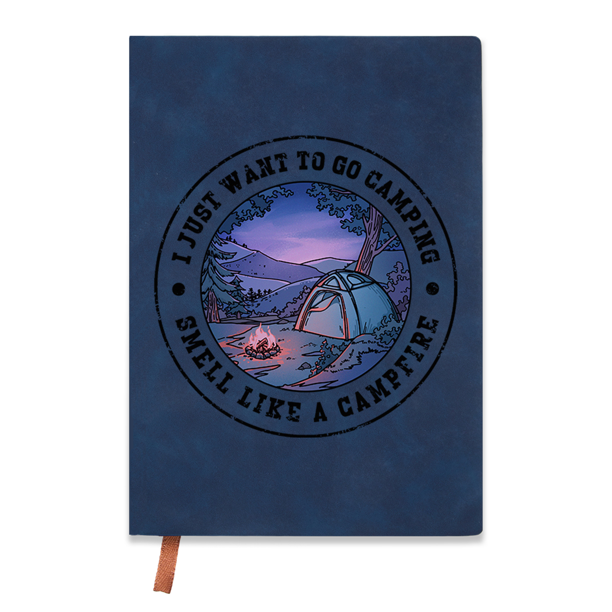 Freeleaf Just Want To Go Camping Vintage Leather Journal Notebook
