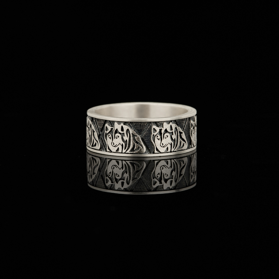 wolf-couple-sterling-silver-band-ring
