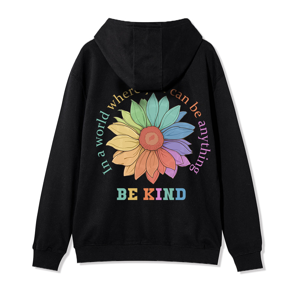 Freeleaf Be Kind Full-Zip Back-printed Hoodie
