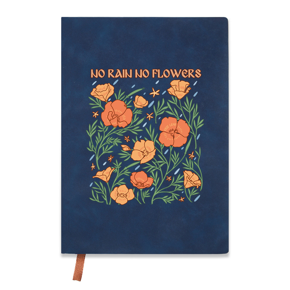 Freeleaf No Rain No Flowers Vintage Leather Journal Notebook