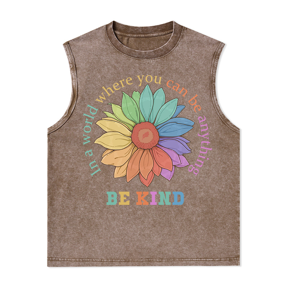 Freeleaf Be Kind Unisex Washed Tank Tops