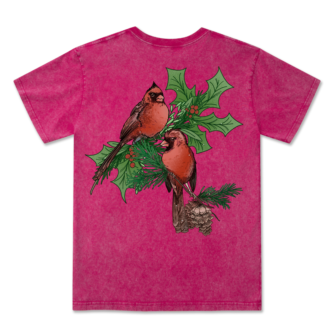 Christmas Cardinal Washed Tee