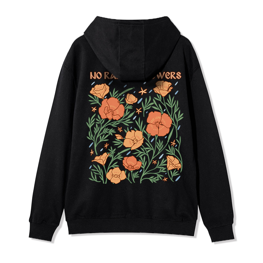 Freeleaf No Rain No Flowers Full-Zip Back-printed Hoodie
