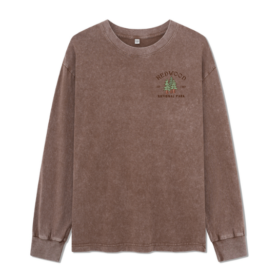 Elk Walk Washed Long Sleeve Top