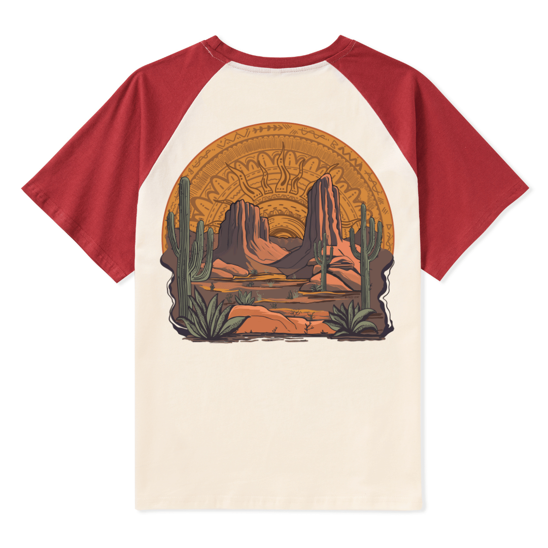 Golden Desert Raglan Short Sleeve Top