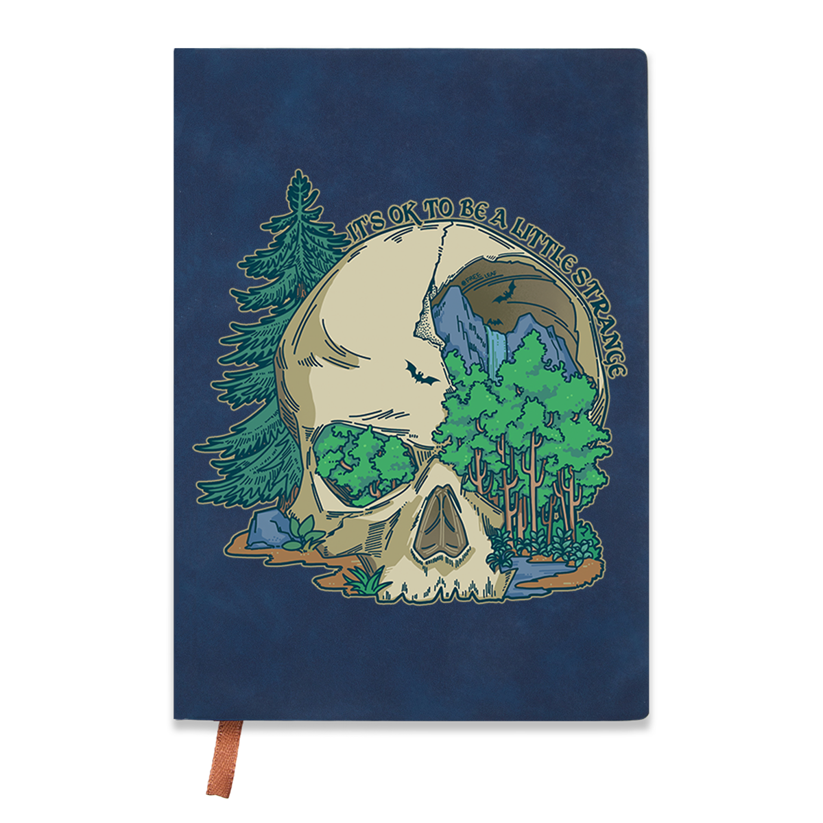 Freeleaf Skull Mountain Vintage Leather Journal Notebook
