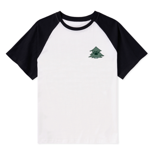 Hiking & Dogs Adventure Raglan Short Sleeve Top