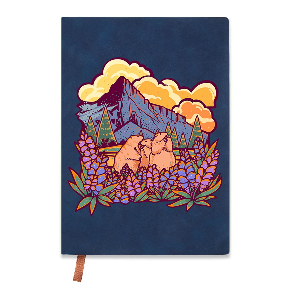 Freeleaf Mount Rainier National Park Vintage Leather Notebook