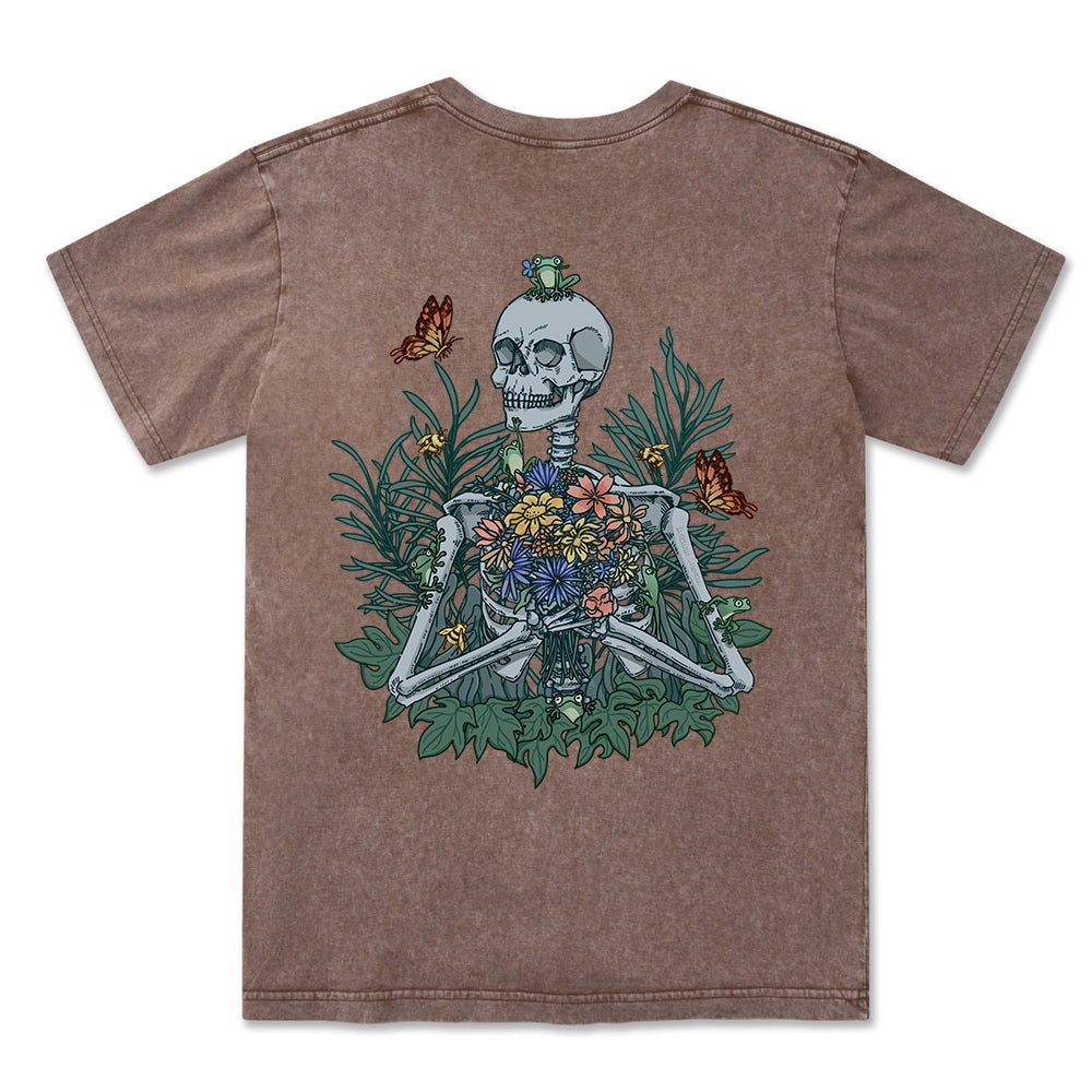 Freeleaf Rebirth in Bloom Unisex Nature Inspired Washed Tee