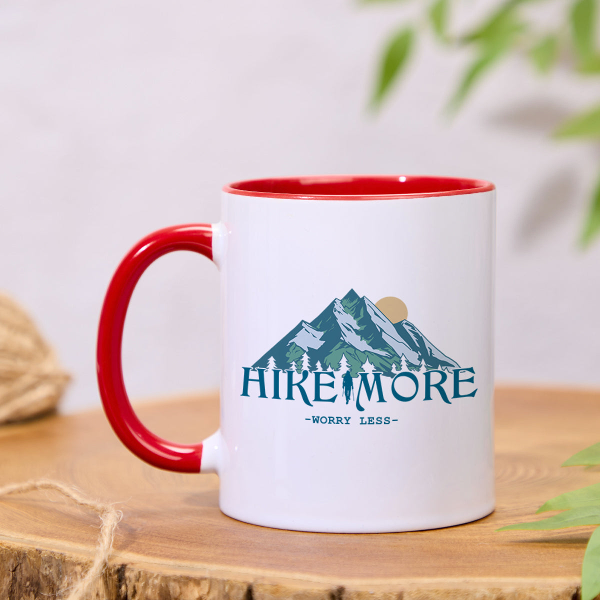 Freeleaf Hike More Worry Less Colorful Ceramic Mug