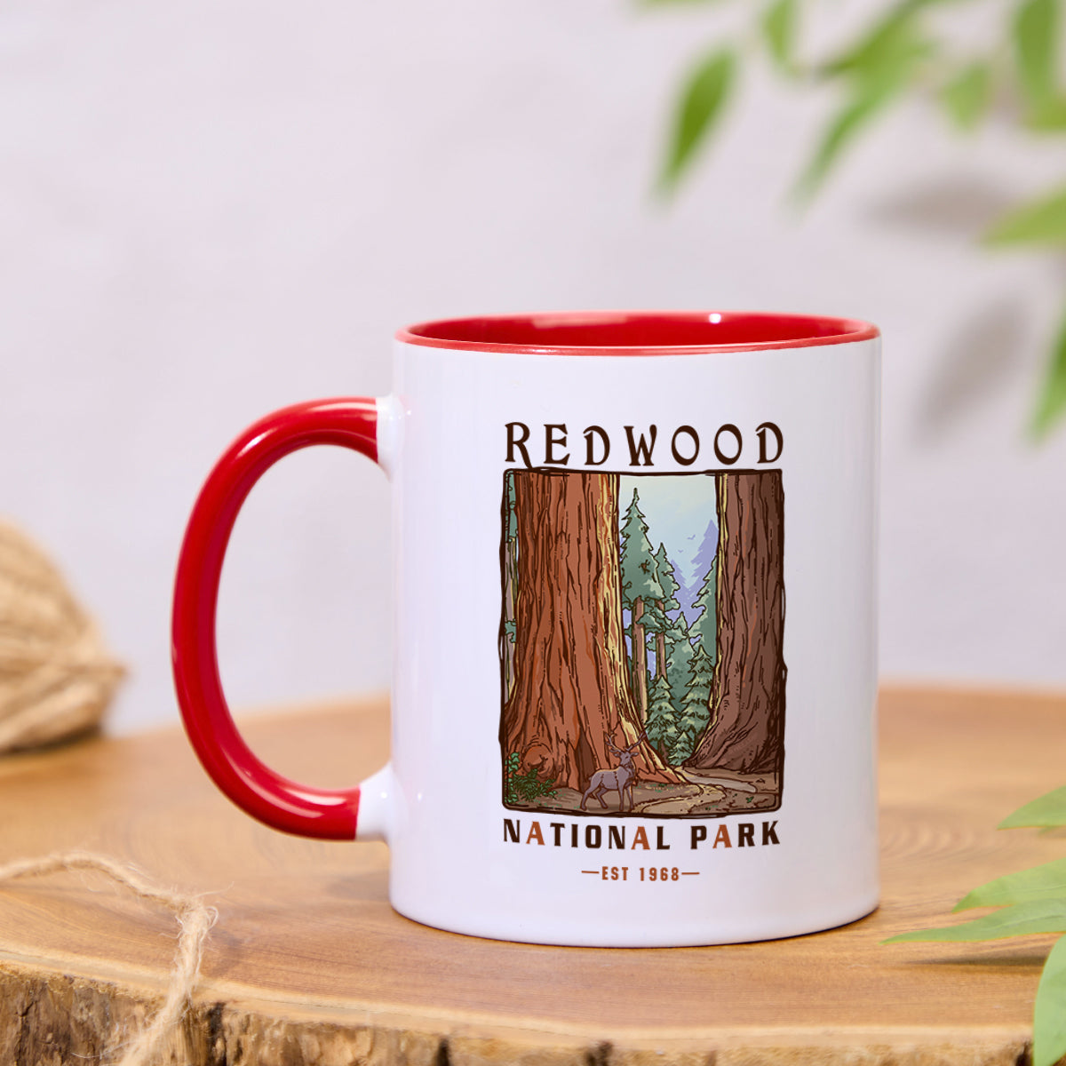 Freeleaf Redwood National Park Colorful Ceramic Mug