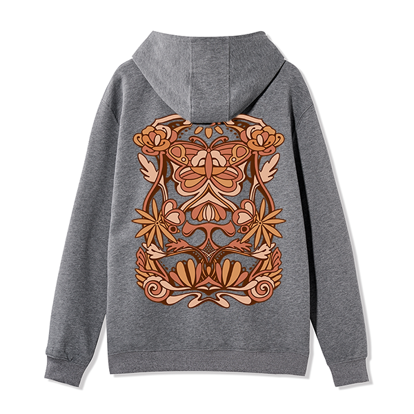freeleaf-spring-butterfly-back-printed-unisex-nature-inspired-fleece-full-zip-hoodie