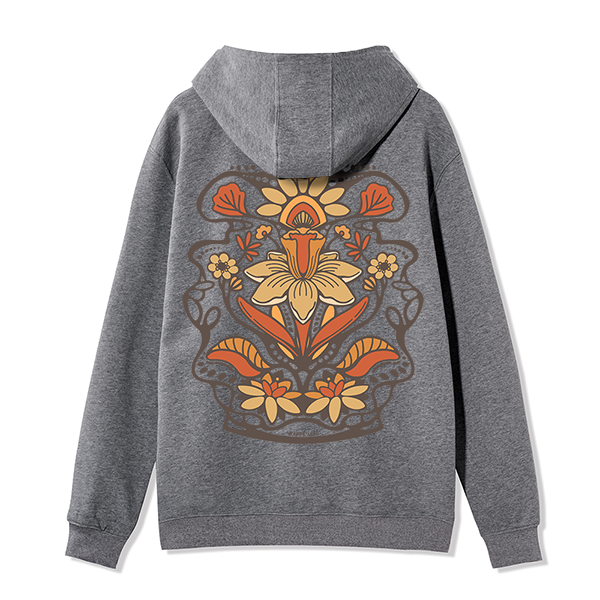 freeleaf-spring-flower-back-printed-unisex-fleece-full-zip-hoodie