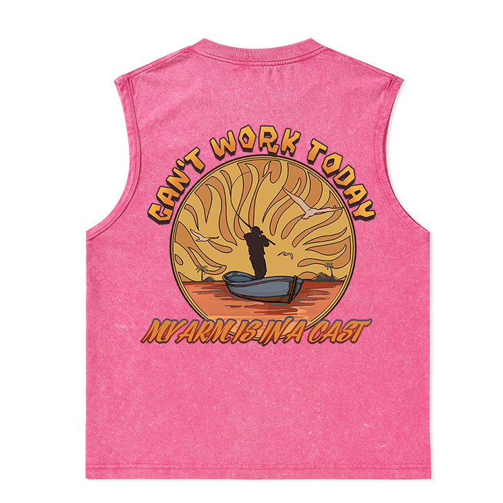 Freeleaf Can't Work Today Unisex Washed Tank Tops
