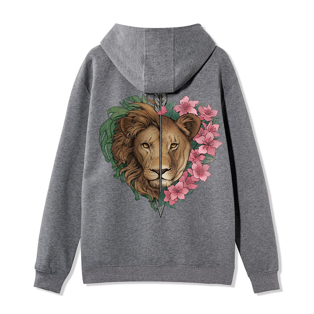 Freeleaf Wild at Heart Full-Zip Back-printed Hoodie