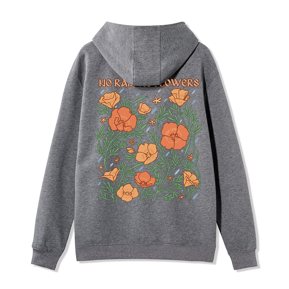 Freeleaf No Rain No Flowers Full-Zip Back-printed Hoodie