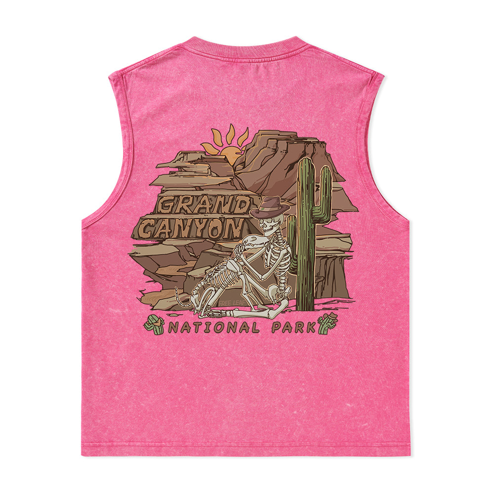 Freeleaf Grand Canyon National Park Unisex Washed Tank Top