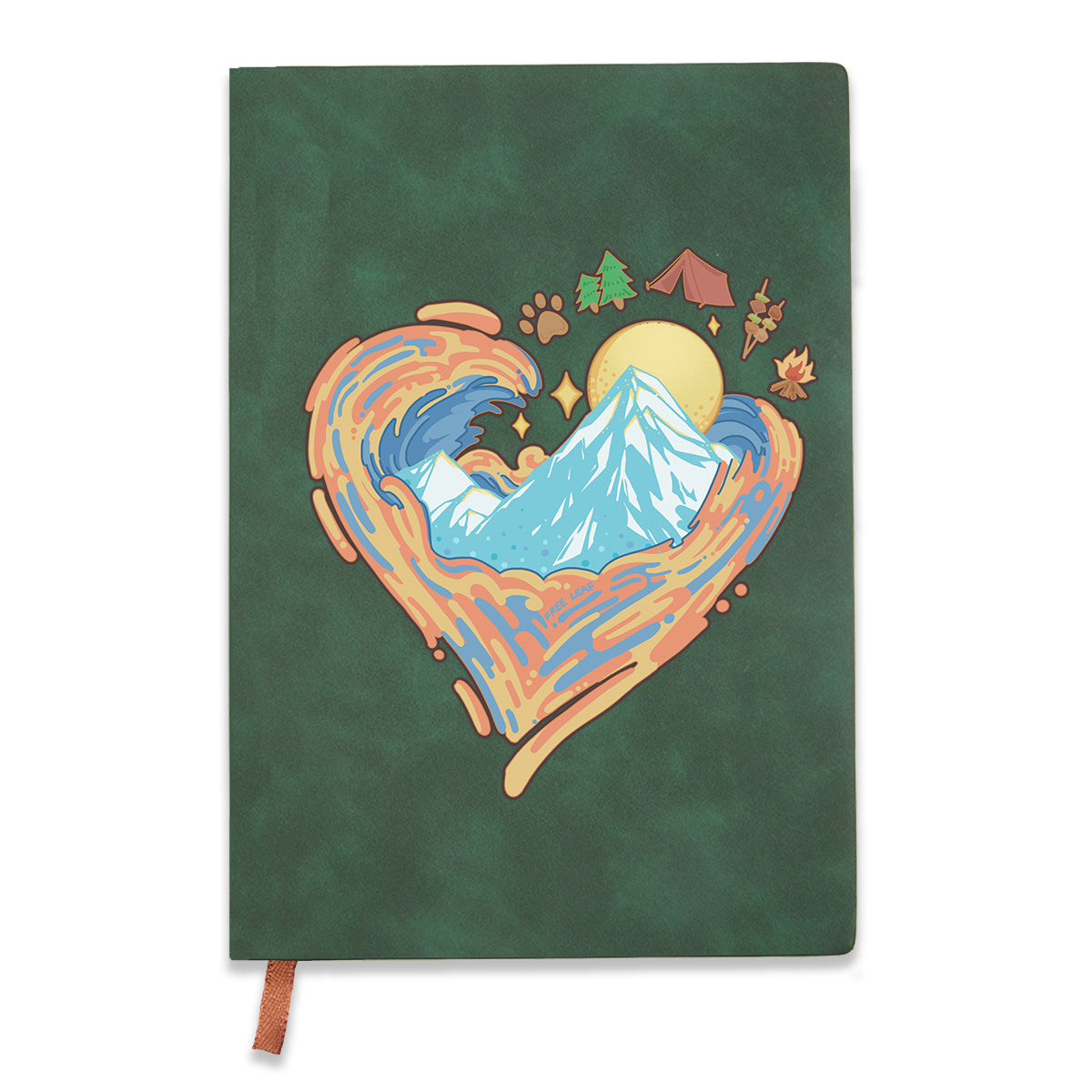 Freeleaf Heart of Wilderness Camping Vintage Leather Journal Notebook