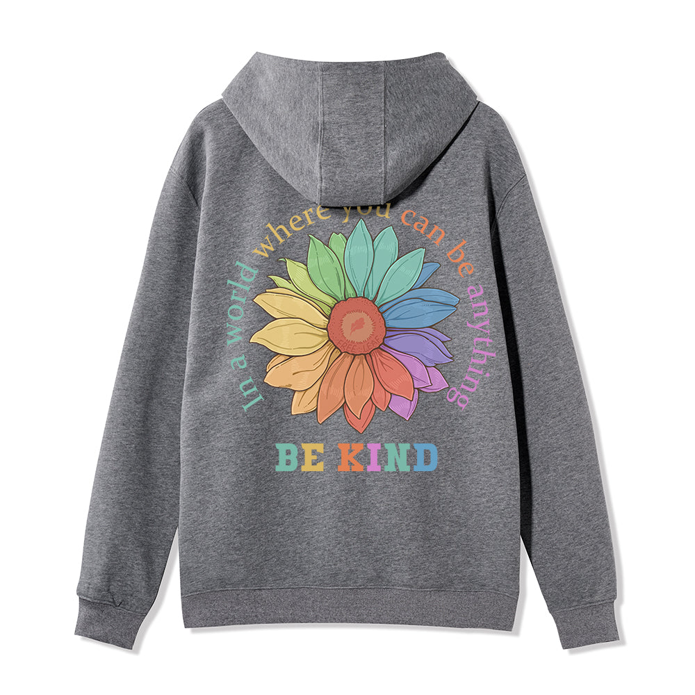Freeleaf Be Kind Full-Zip Back-printed Hoodie