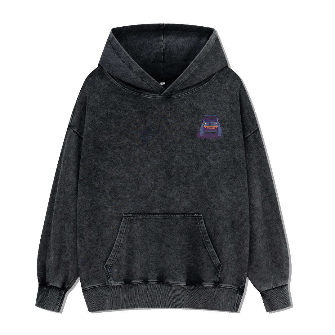 Go Hiking With Music Washed Hoodie