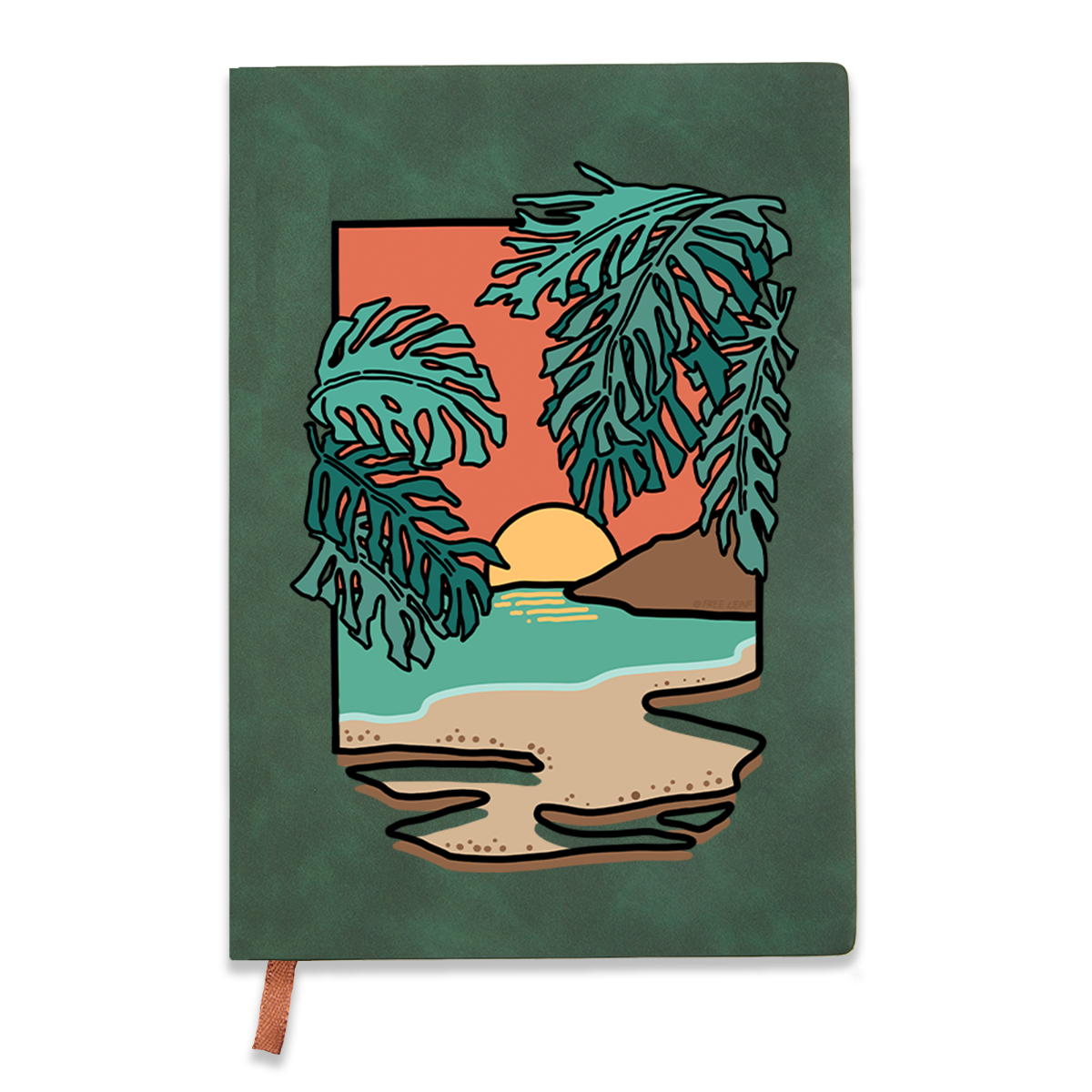 Freeleaf Hawaiian Vacation Vintage Leather Notebook