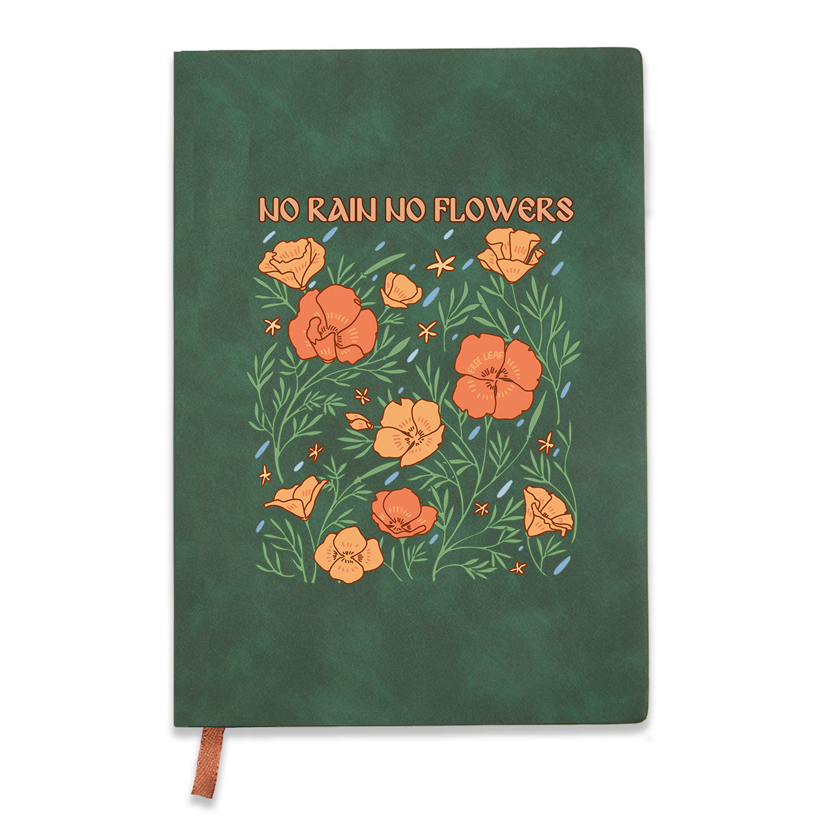 Freeleaf No Rain No Flowers Vintage Leather Journal Notebook