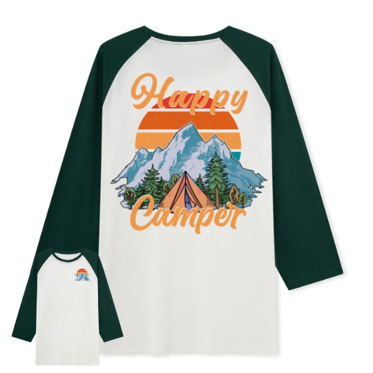 Happy Camper Raglan Long Sleeve Top