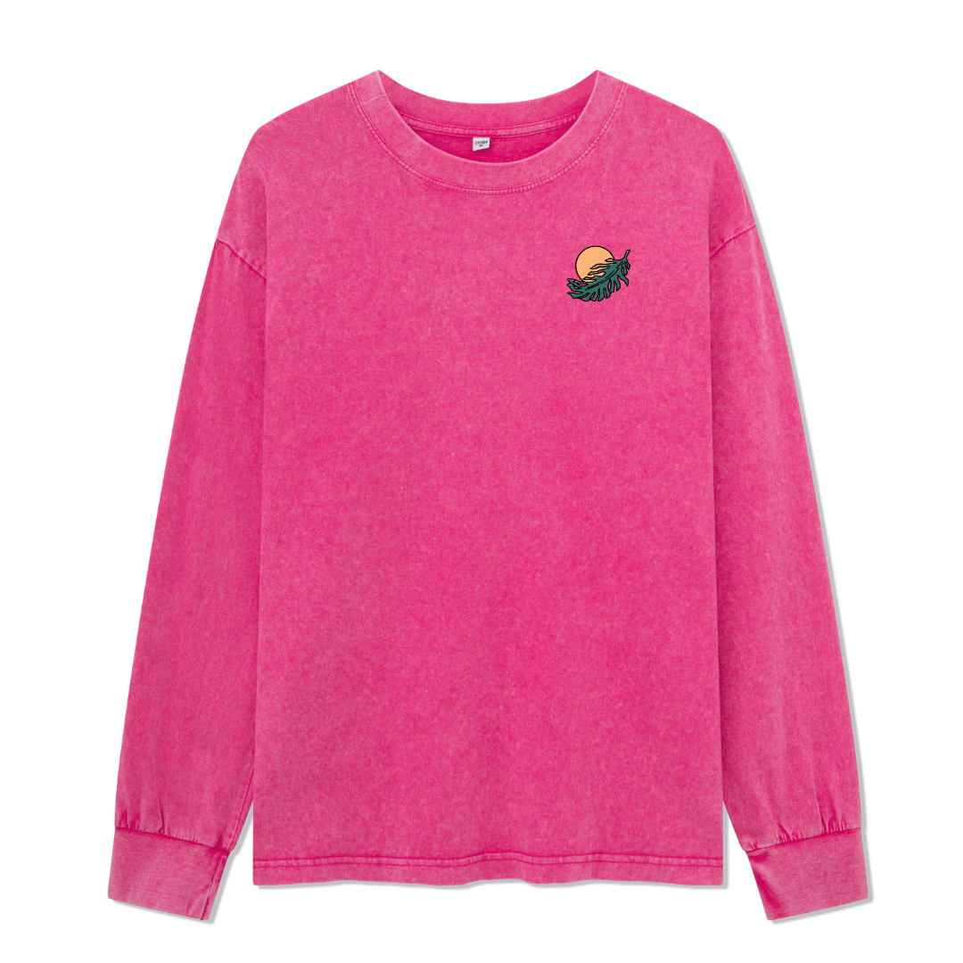 Hawaiian Vacation Washed Long Sleeve Top