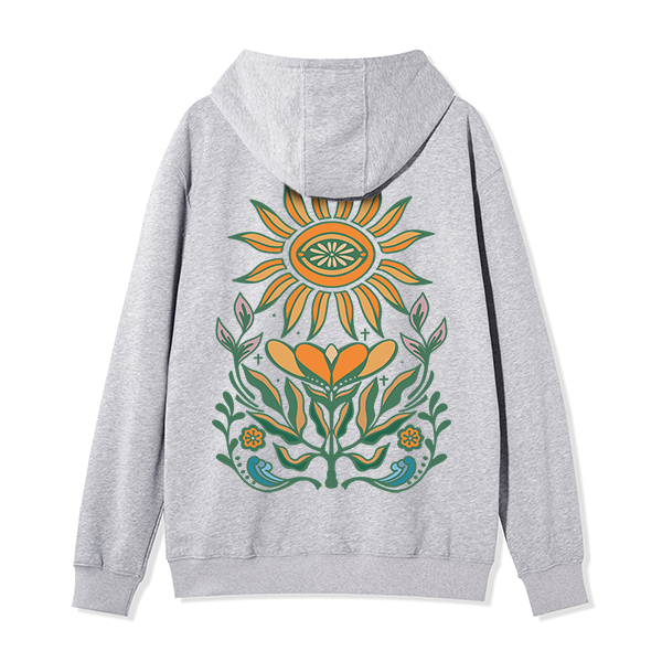 freeleaf-sunflower-back-printed-unisex-nature-inspired-fleece-full-zip-hoodie